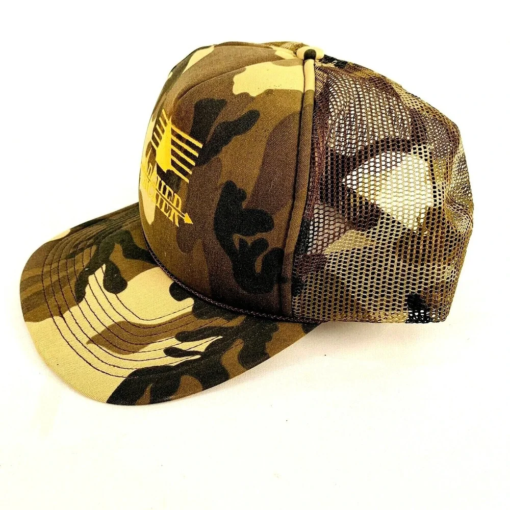 Vintage Archer Trucker Hat Adult Camouflage‎ Snapback Mesh Back Retro Outdoors